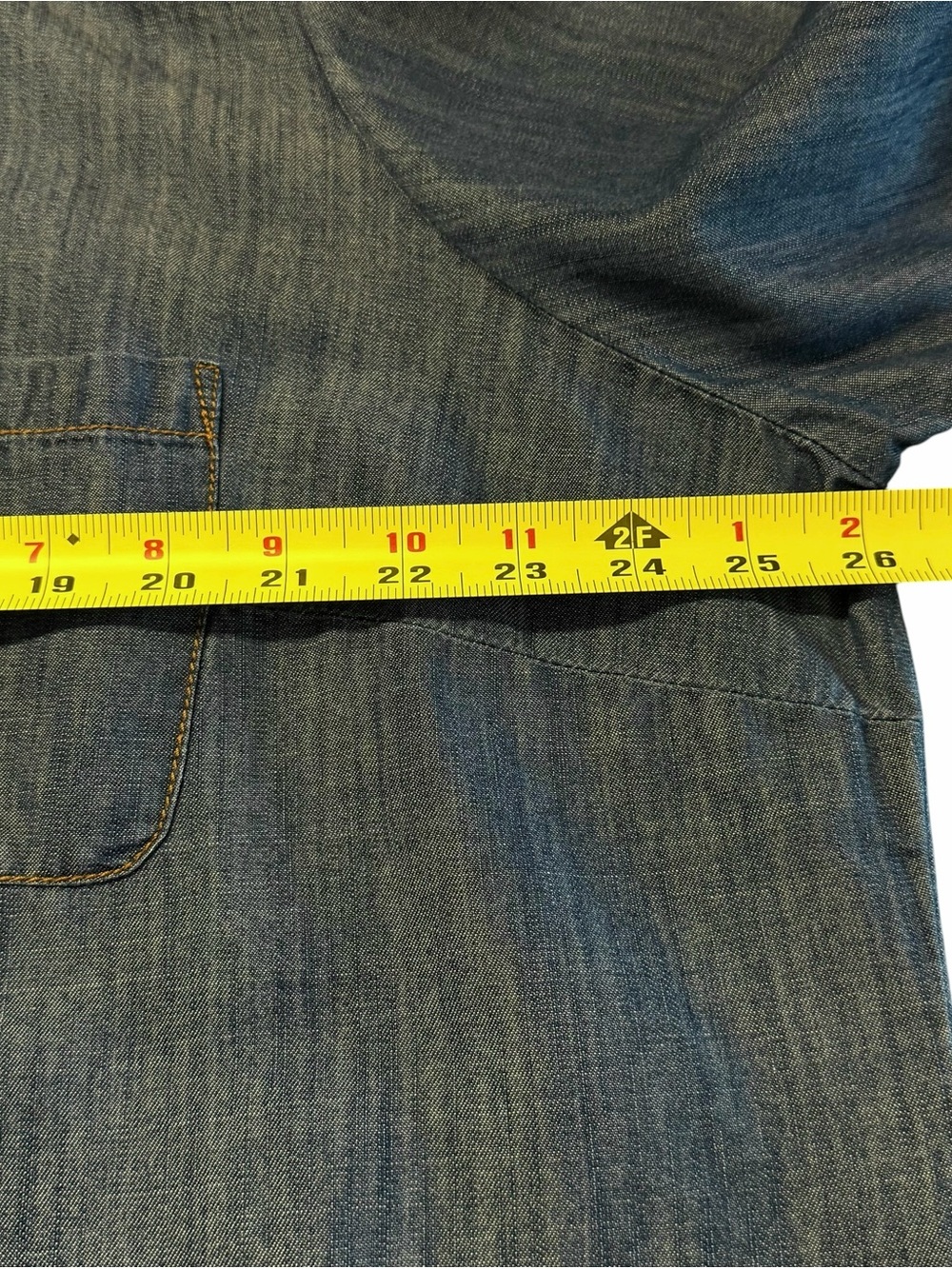 Spense Womens Oversized Chambray Tunic Top Size 20W Western Boho Coastal Loose - Picture 4 of 8